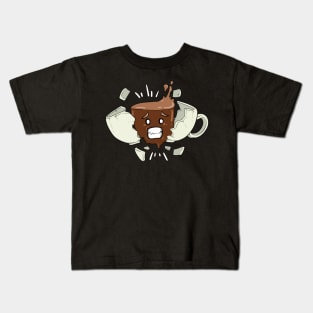 Funny Coffee Shock Mug Cup for Caffeine Lovers T-Shirt Gifts Kids T-Shirt